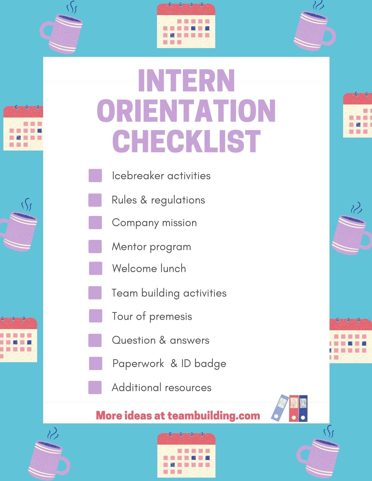 Intern orientation checklist